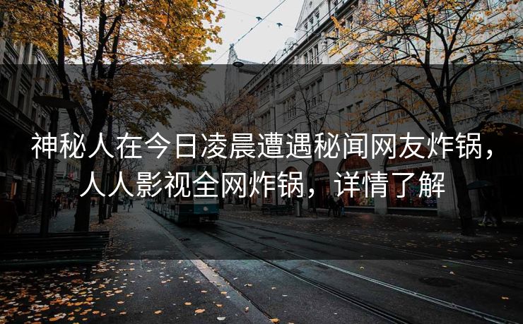 神秘人在今日凌晨遭遇秘闻网友炸锅，人人影视全网炸锅，详情了解